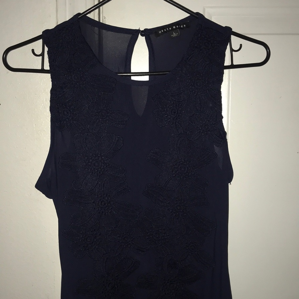 A Haute Monde laced body suit